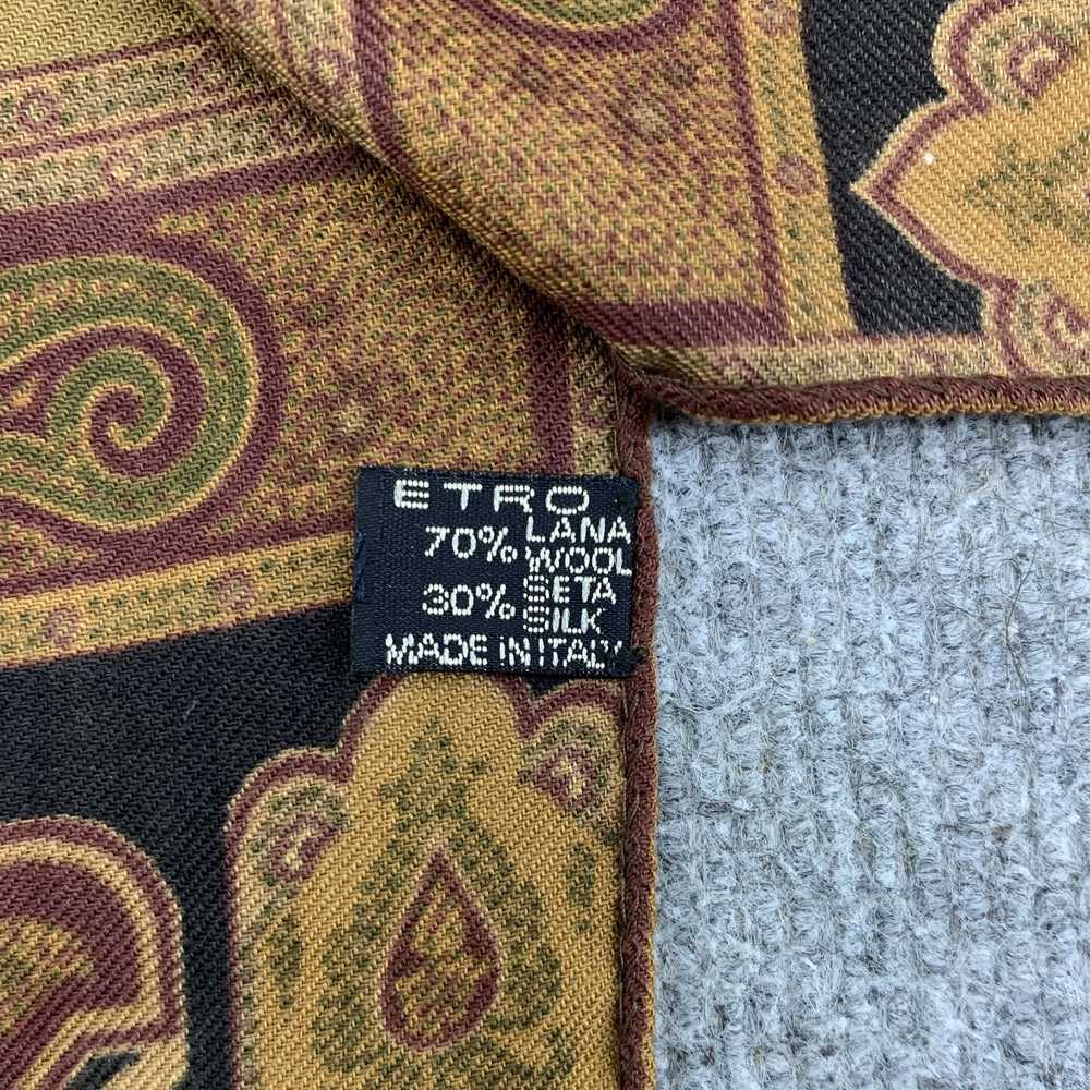 Etro × Vintage Vintage Etro Wool Silk Scarf Neckw… - image 8
