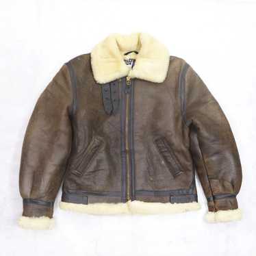 Schott × Sheepskin Coat × Vintage SCHOTT Leatherc… - image 1