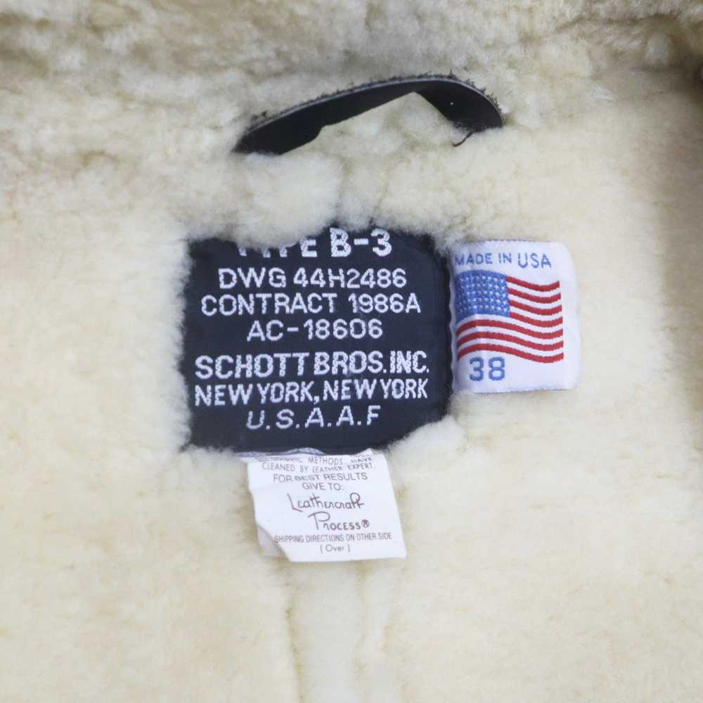 Schott × Sheepskin Coat × Vintage SCHOTT Leatherc… - image 3