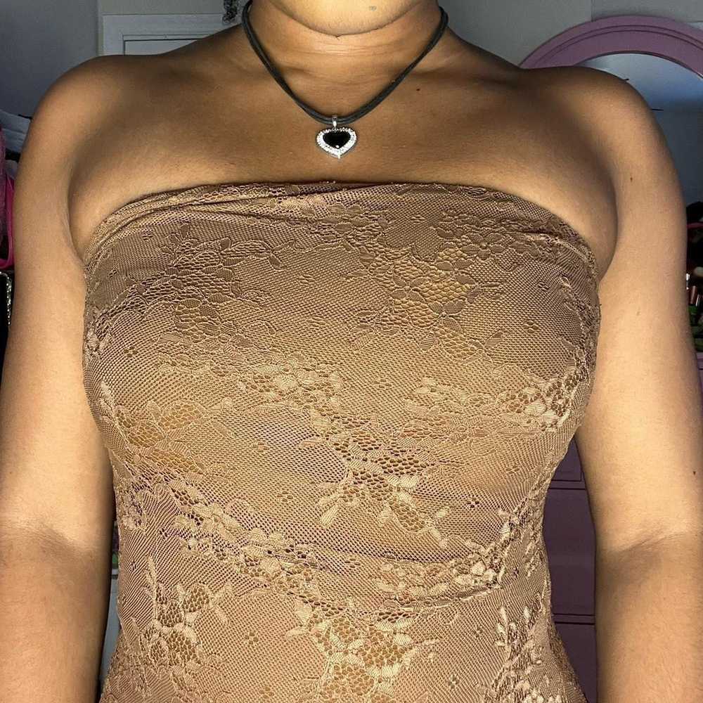 Brown Asymmetrical Dress - image 2
