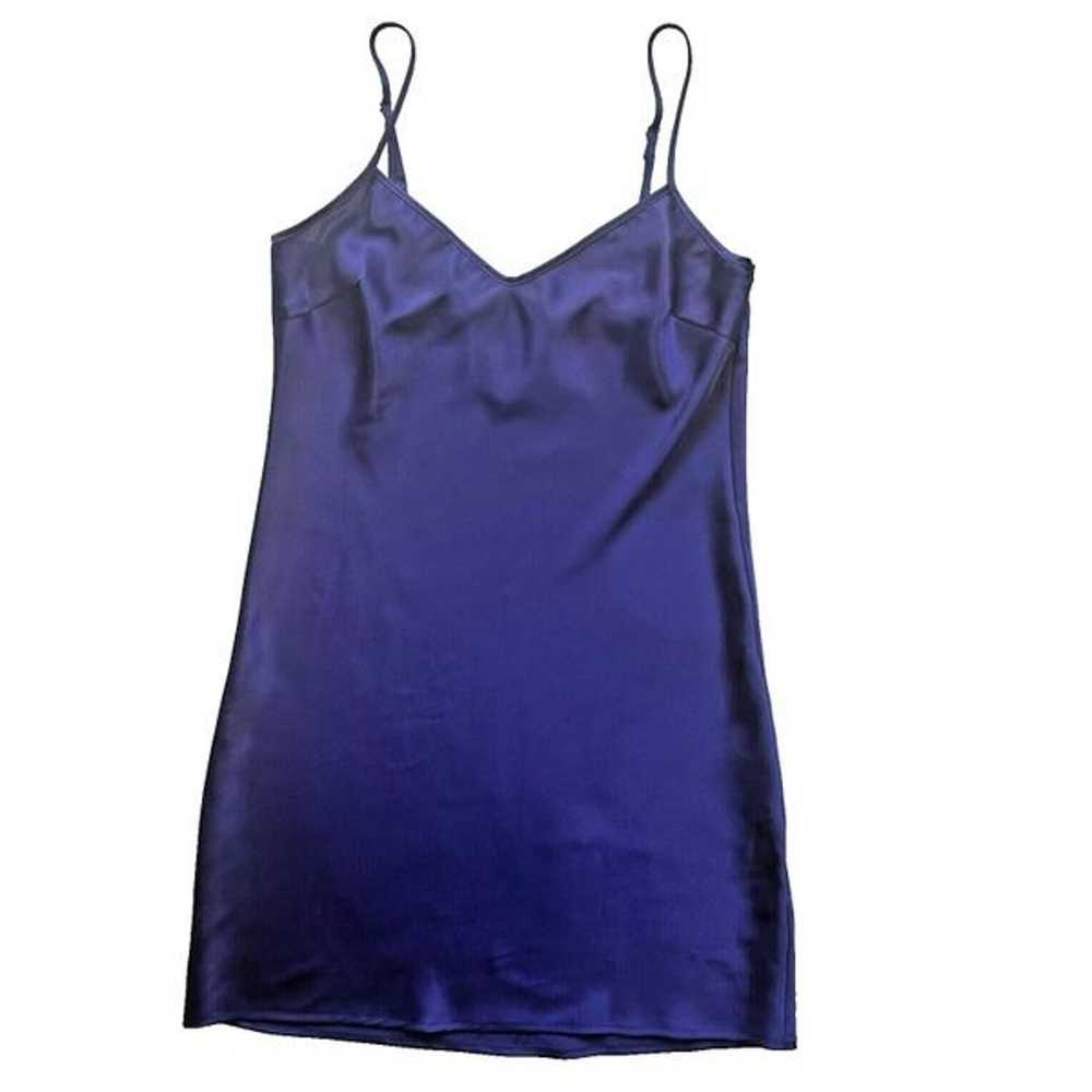 Trina Turk 100% Silk Satin Mini Dress Purple Size… - image 3
