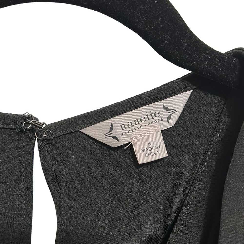 Nanette Lepore Black Sheath Flutter Sleeve Dress … - image 3