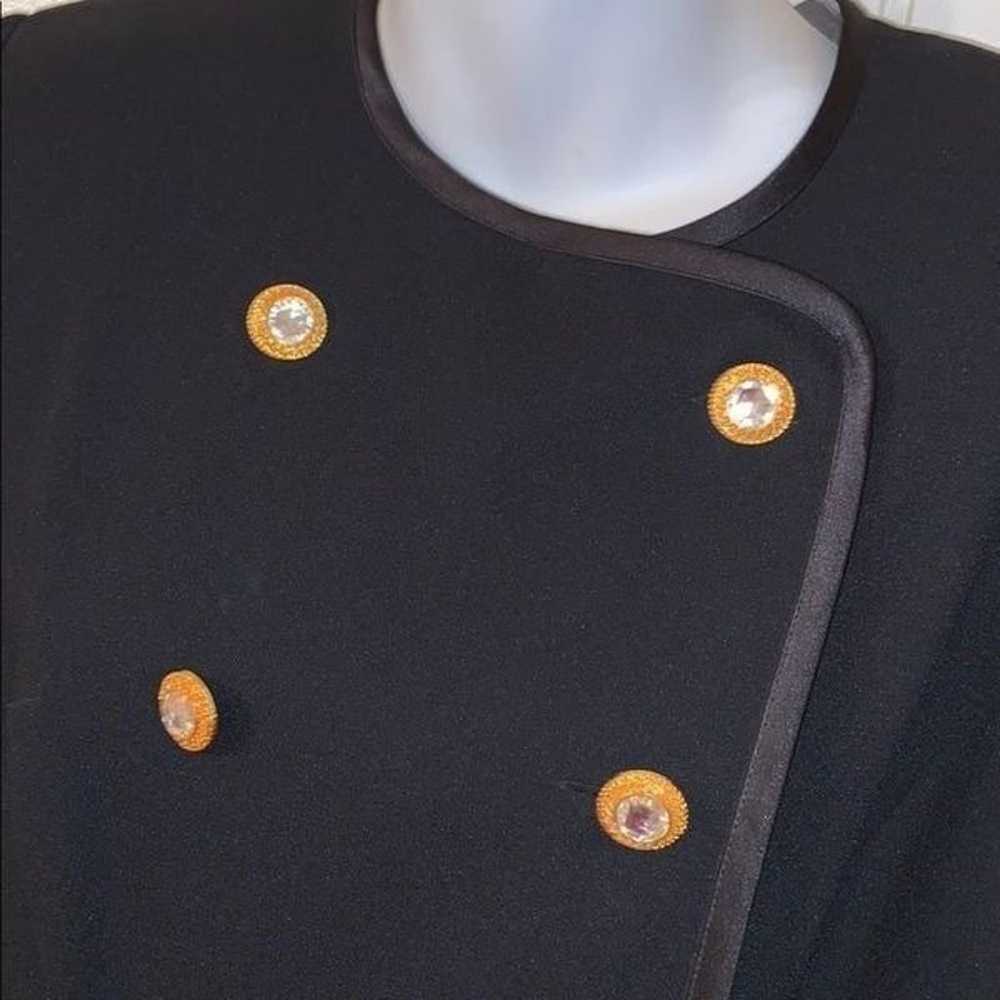 VTG 90s Maggy Boutique tuxedo dress/jewel buttons - image 5