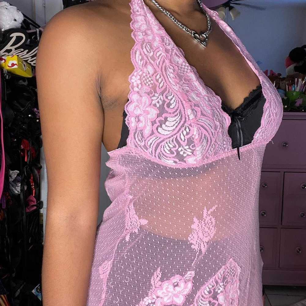 Baby Pink Slip Dress - image 8