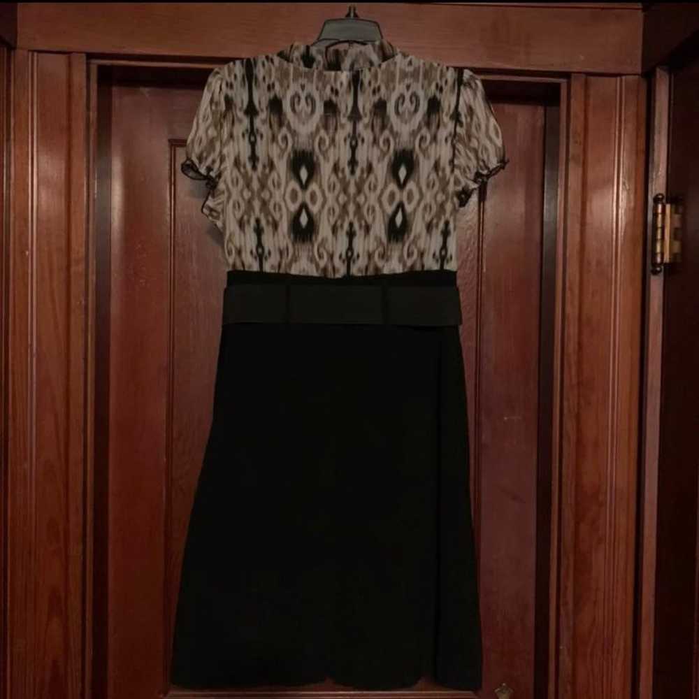 Leopard Print & Black Belted Dress Dress Barn Siz… - image 2