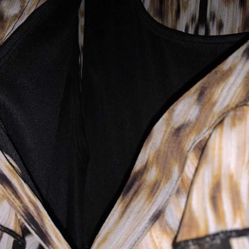 Leopard Print & Black Belted Dress Dress Barn Siz… - image 3
