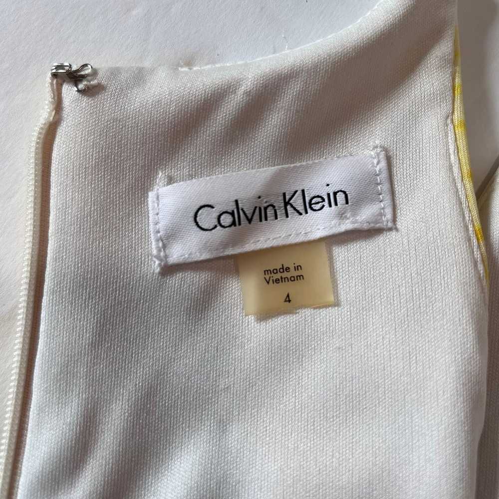 Calvin Klein Yellow Floral Sleeveless Pockets Ple… - image 10