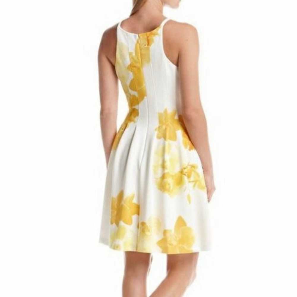 Calvin Klein Yellow Floral Sleeveless Pockets Ple… - image 3
