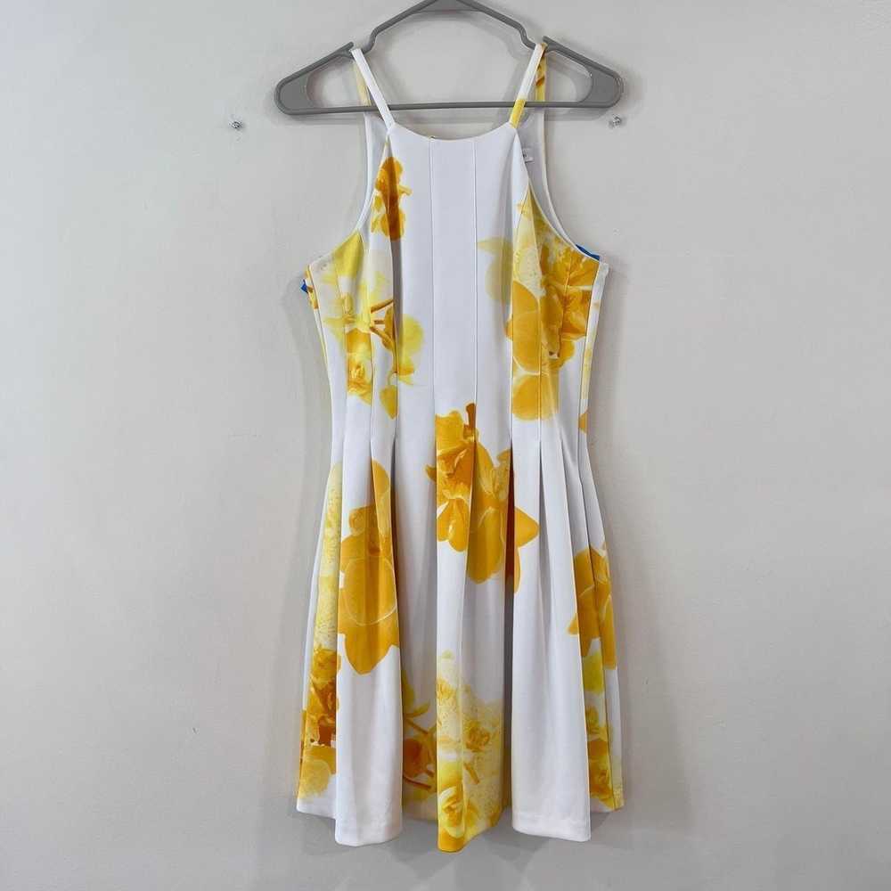 Calvin Klein Yellow Floral Sleeveless Pockets Ple… - image 4