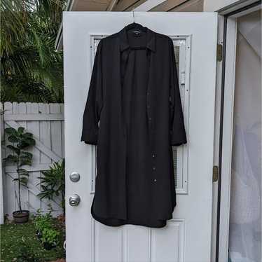 Babaton Aritzia Black Button Down Shirt Midi Dres… - image 1