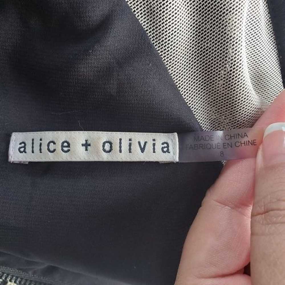 ALICE + OLIVIA Womens Dress 8 Sheath Brocade Mesh… - image 4
