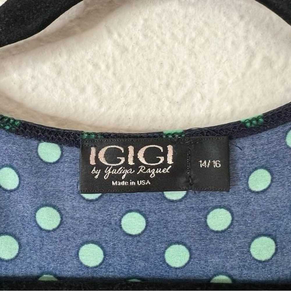 IGIGI Polka Dot V-Neck Wrap Dress Size 14/16 - image 5