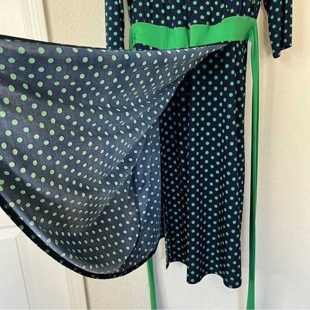 IGIGI Polka Dot V-Neck Wrap Dress Size 14/16 - image 8