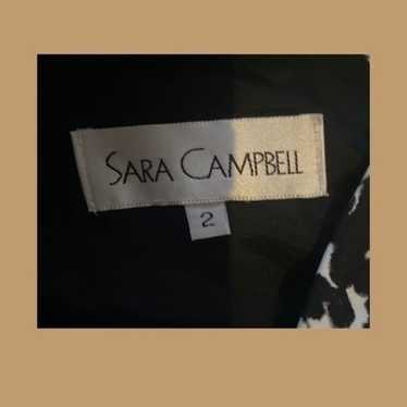 Sara Campbell Sleeveless Black White Sheath Dress… - image 1