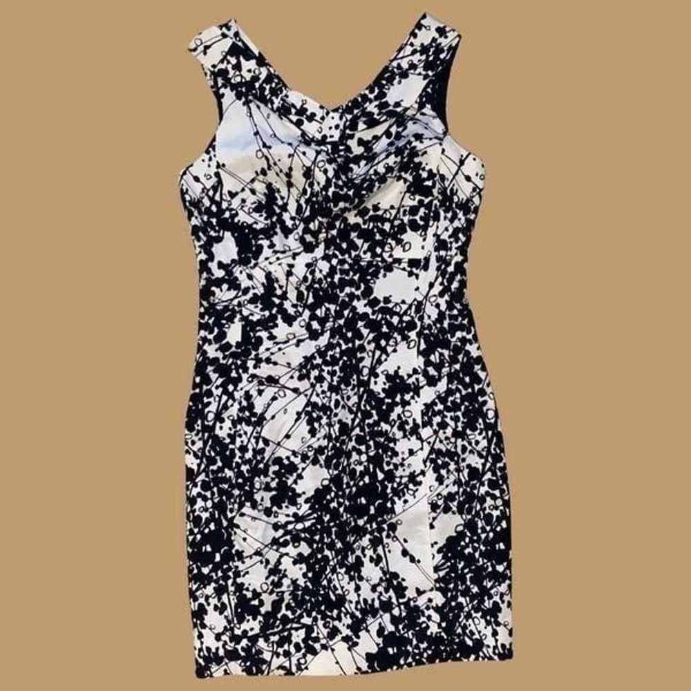 Sara Campbell Sleeveless Black White Sheath Dress… - image 3