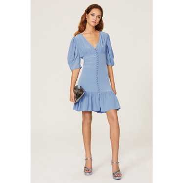 The Kooples Button Front Dress Baby Blue Puff Slee