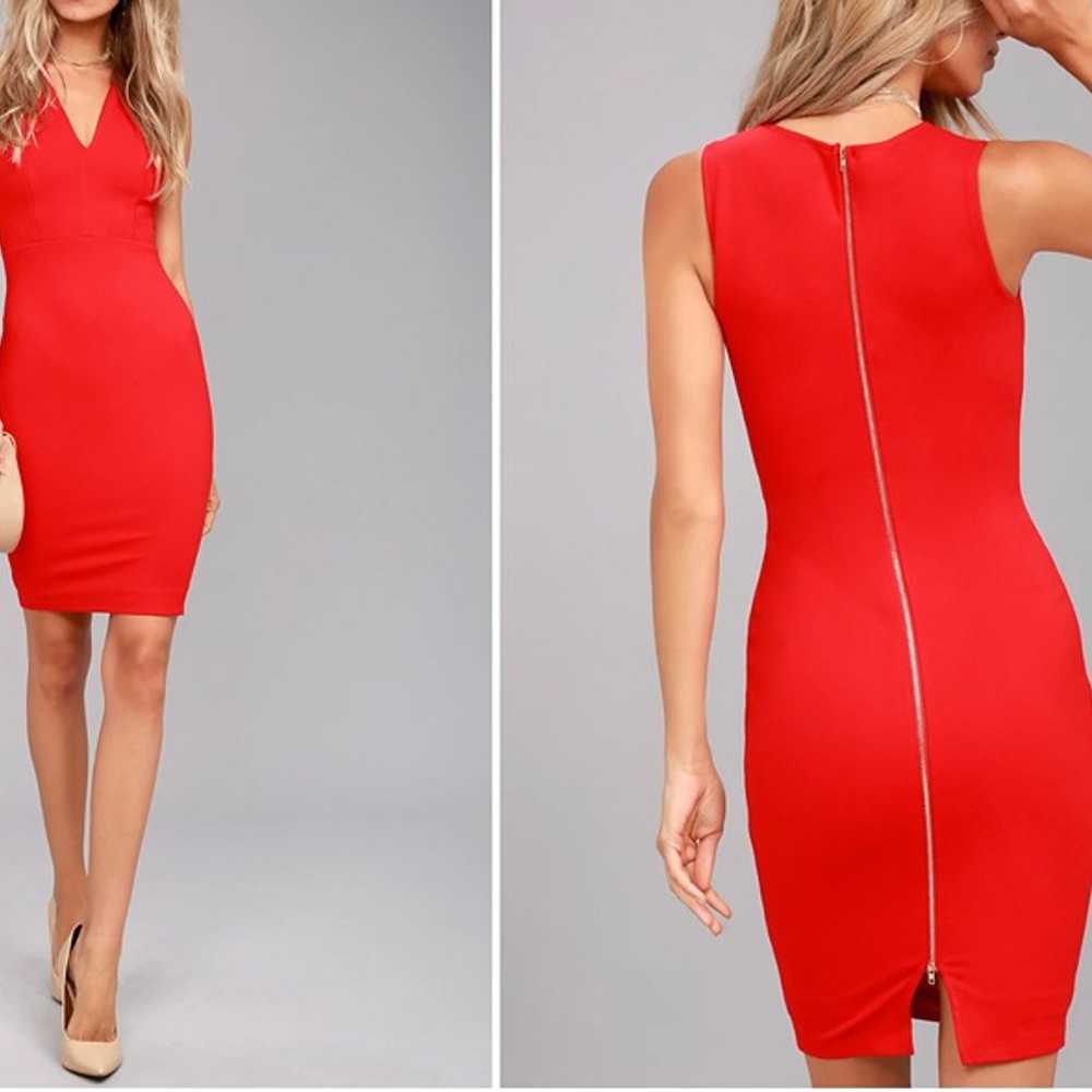 Lulus Quite Spectacular Red Bodycon Dress Stretch… - image 1