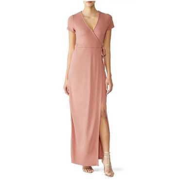 Heartloom dusty pink short sleeved maxi wrap dress - image 1