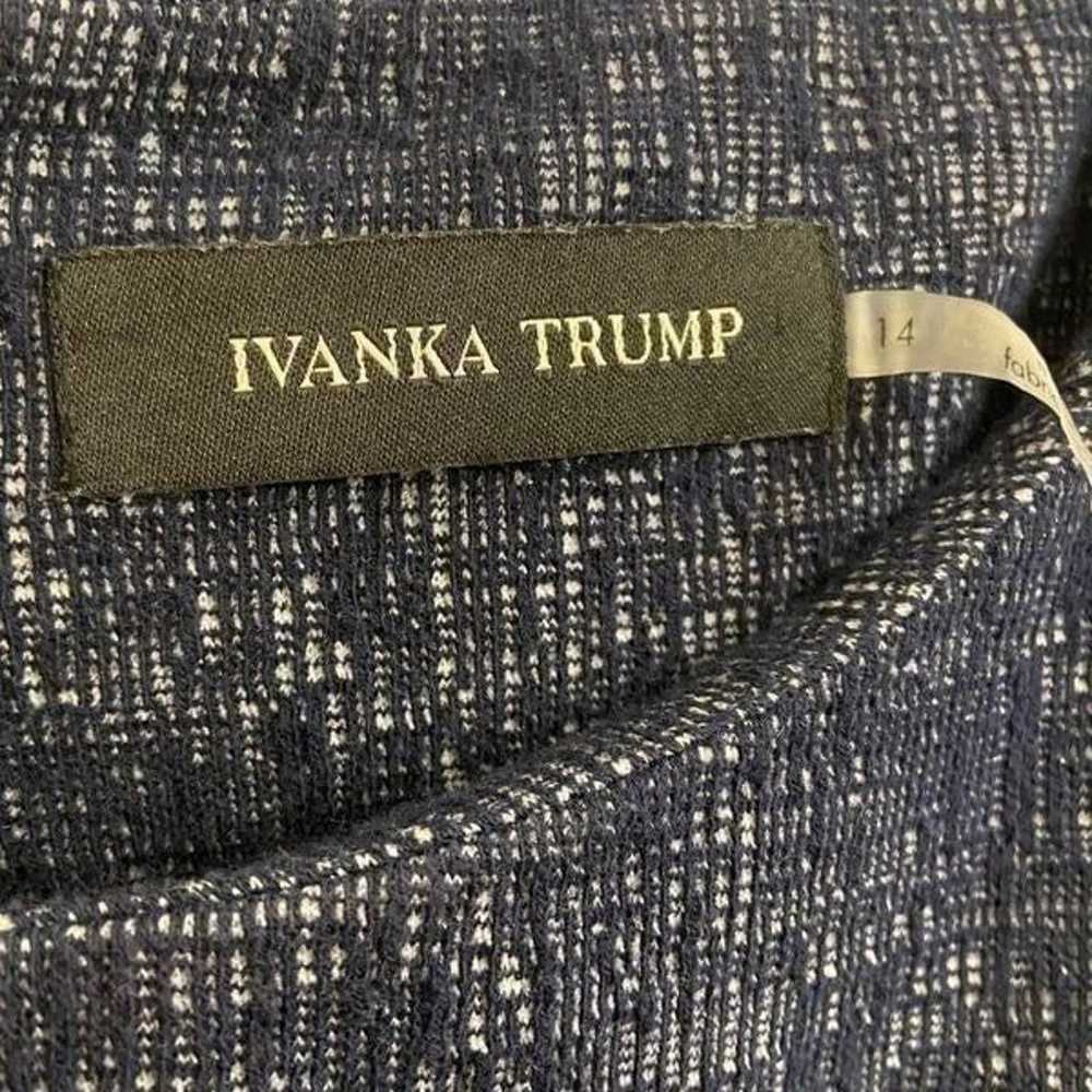 Ivanka Trump Tweed Look Career Dress Navy Blue Si… - image 3