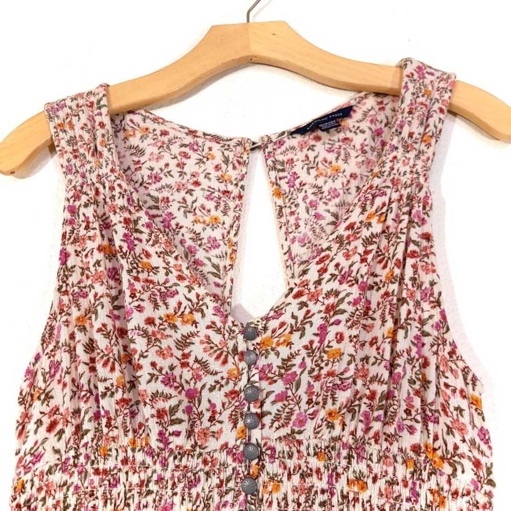 NEW American Eagle Smocked Button Front Wide Leg … - image 4