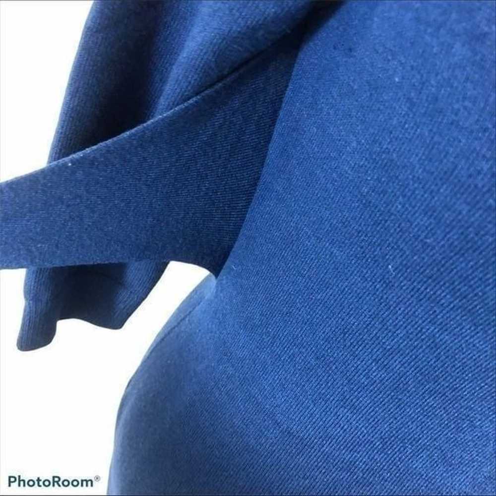 Blue Ann Taylor Wool Blend Tie Front Dress Size XS - image 8