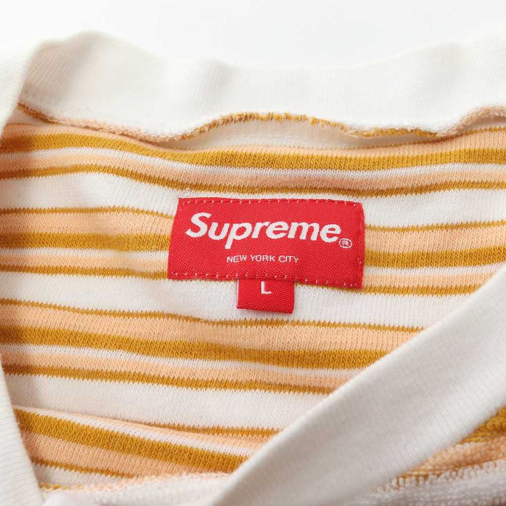 Supreme Multi Stripe Terry Tee T-Shirt Cotton Ora… - image 3