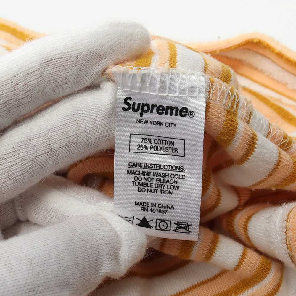 Supreme Multi Stripe Terry Tee T-Shirt Cotton Ora… - image 4