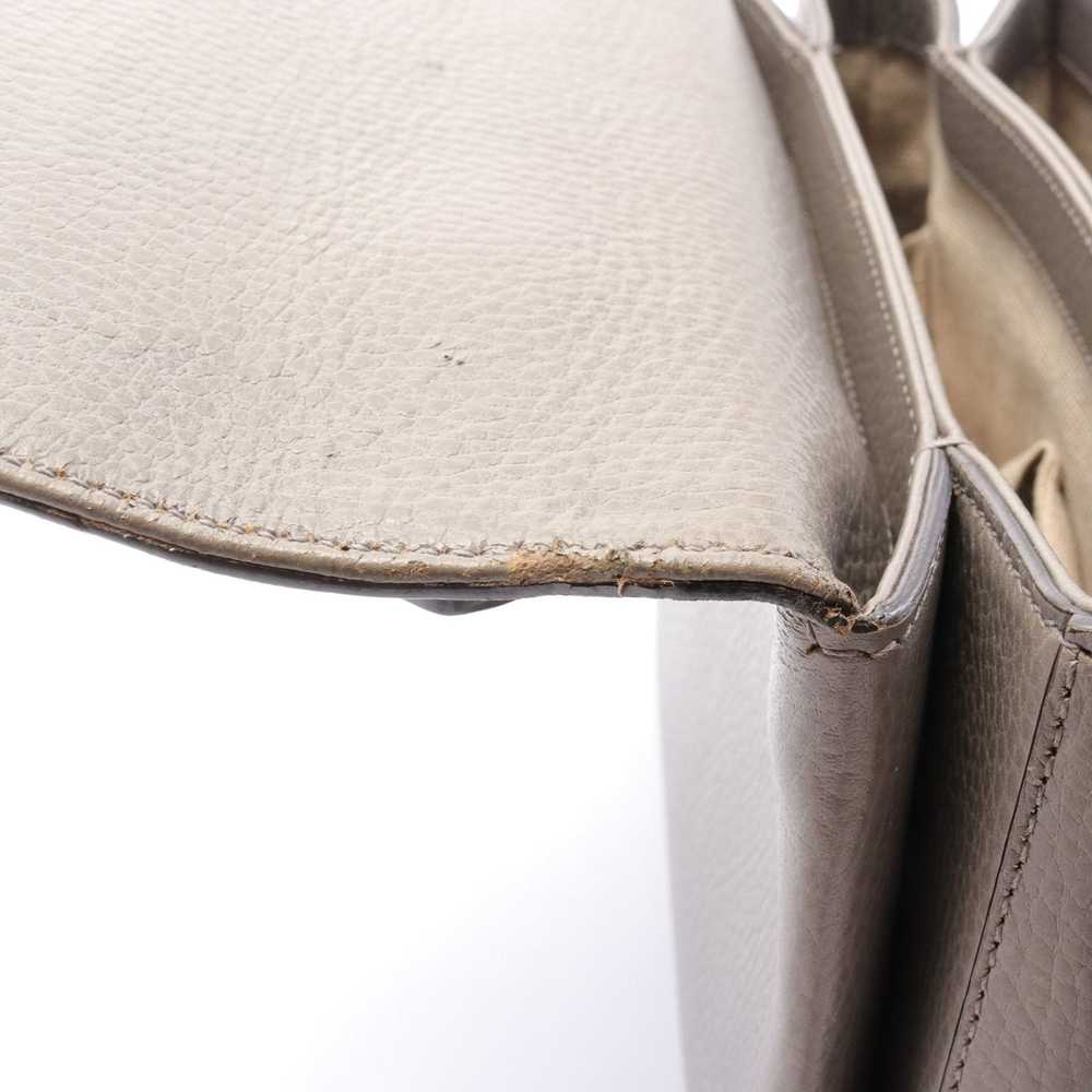 Gucci Interlocking G Handbag Leather Gray Beige - image 5