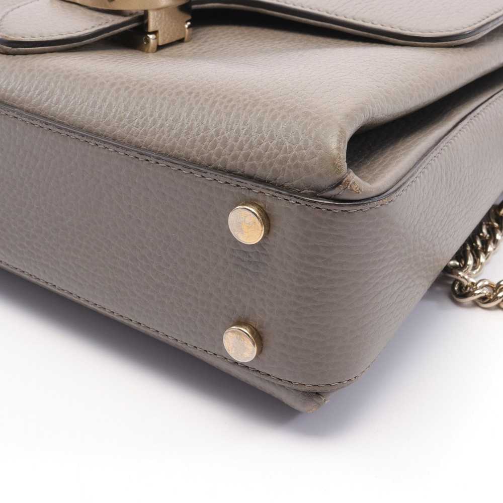 Gucci Interlocking G Handbag Leather Gray Beige - image 8