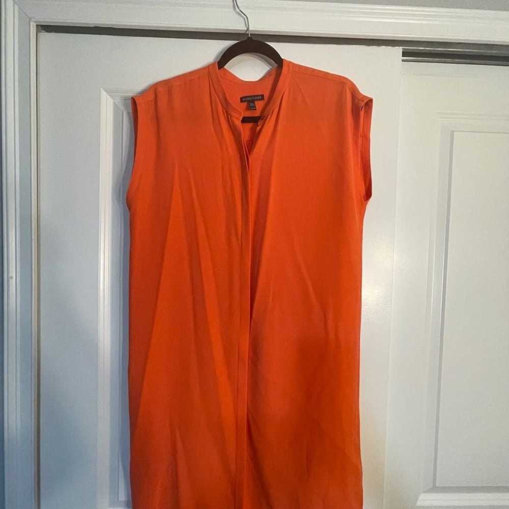 Eileen Fisher dress womens XS silk relaxed midi s… - image 3