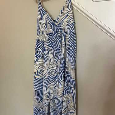 Blue and white midi dress! Size S