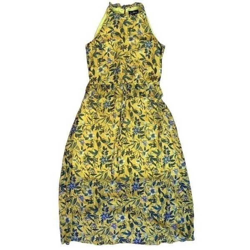 Sam Edelman Yellow Floral Sheer Layered Maxi Dres… - image 2