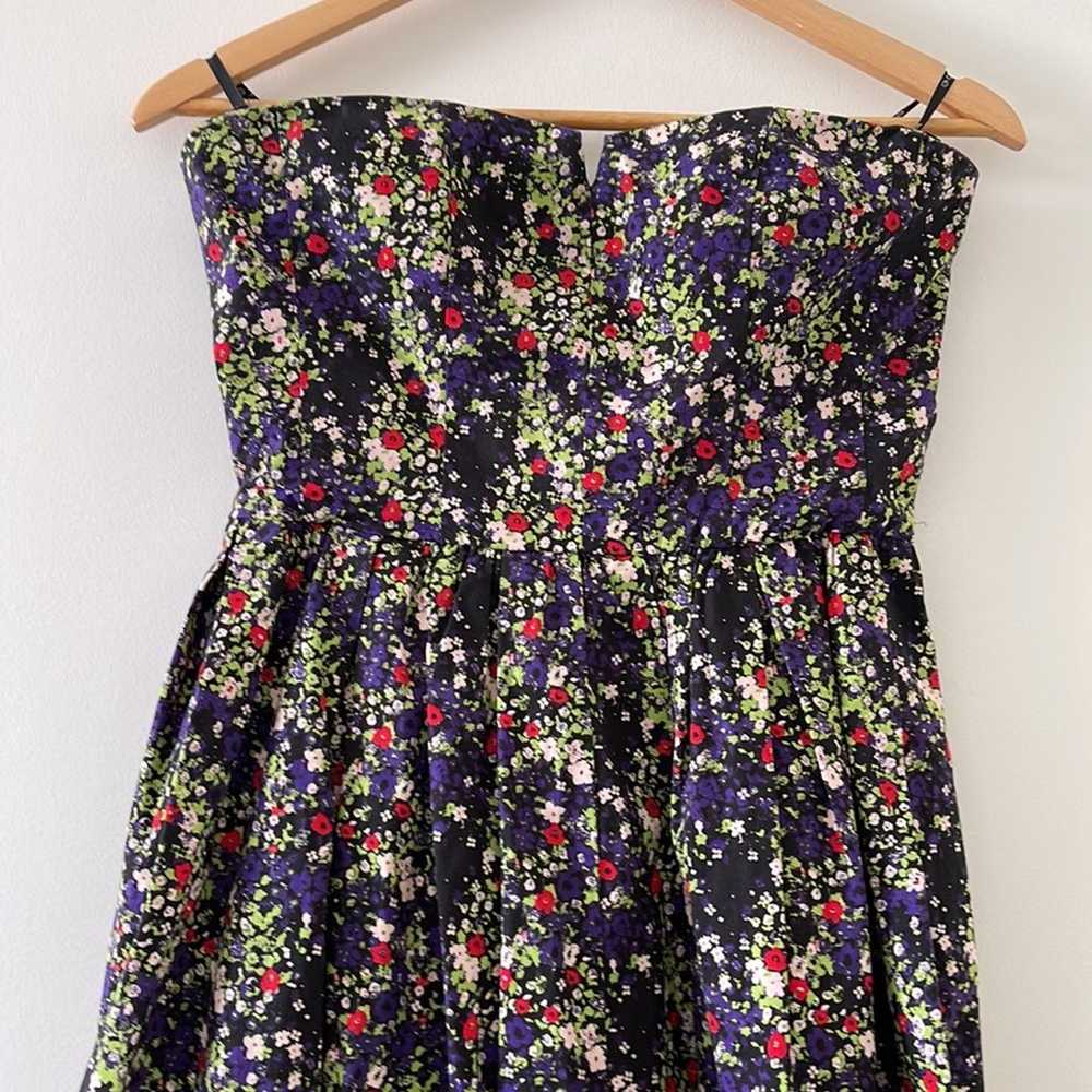 Bebe Strapless Party Dress Floral Size Small - image 3