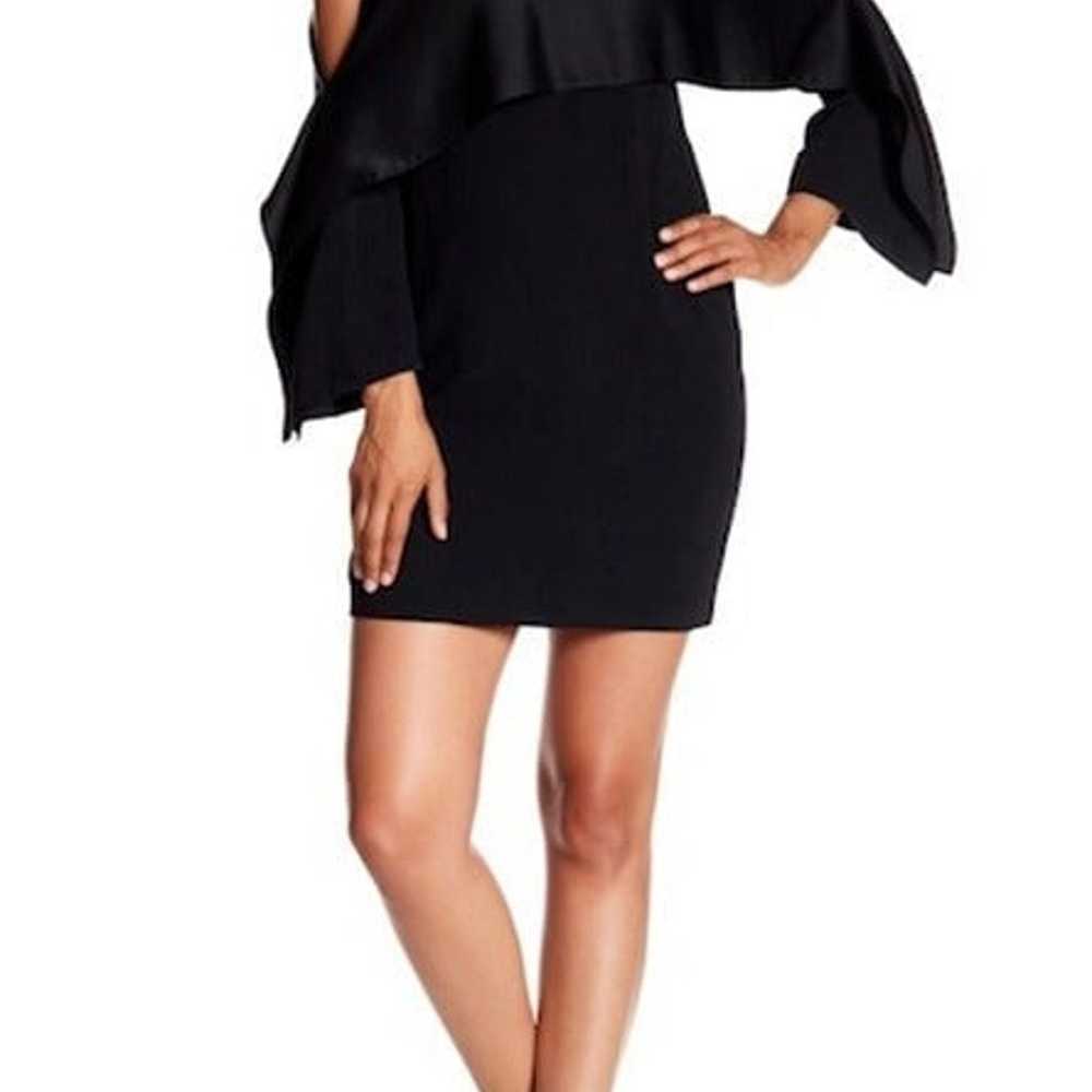 TRINA TURK Dress 4 Black Cold Shoulder Flutter Sl… - image 2