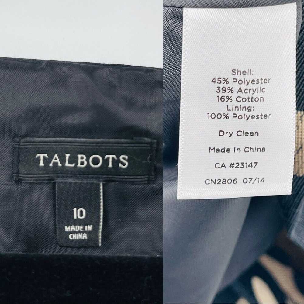 Talbots Womens Dress Size 10 Black Gold Dot Sleev… - image 7