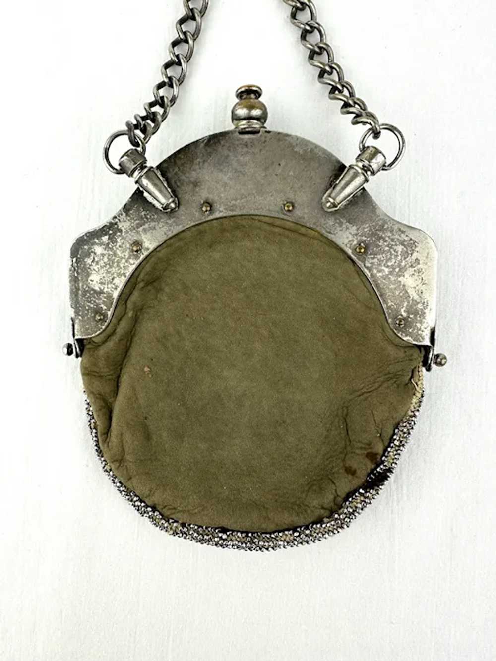 Victorian Cherub Chatelaine Purse with Cut Steel … - image 9