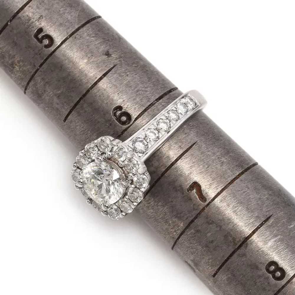 Estate 14K White Gold 2.03 TCW Diamond Engagement… - image 8