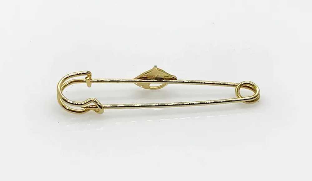 Vintage Gold Tone Horse Head Kilt Pin or Brooch - image 3