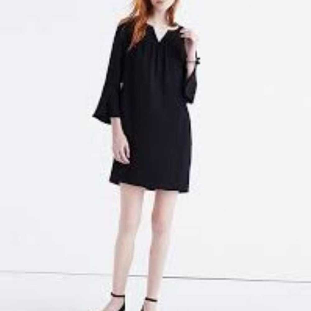 Madewell Starland Black Bell-Sleeve Dress Size XS - image 2