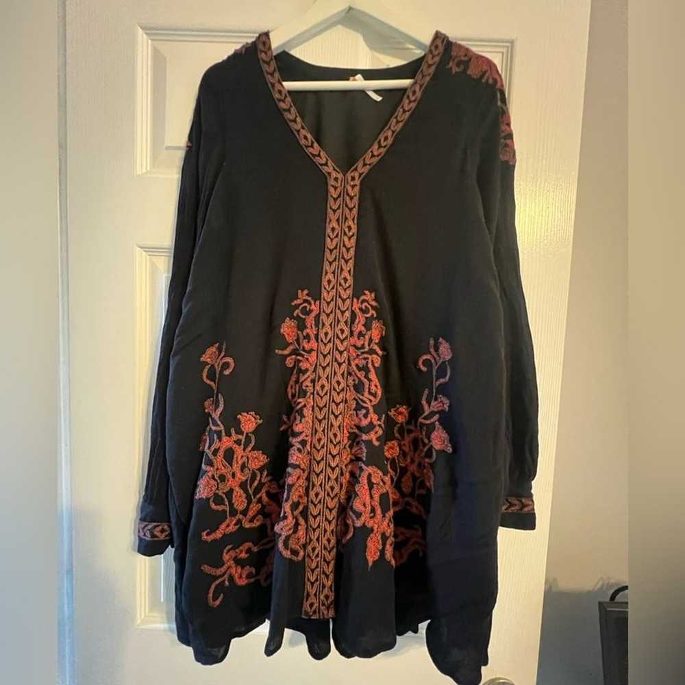 Free People Hearts in Heaven black floral dress s… - image 2