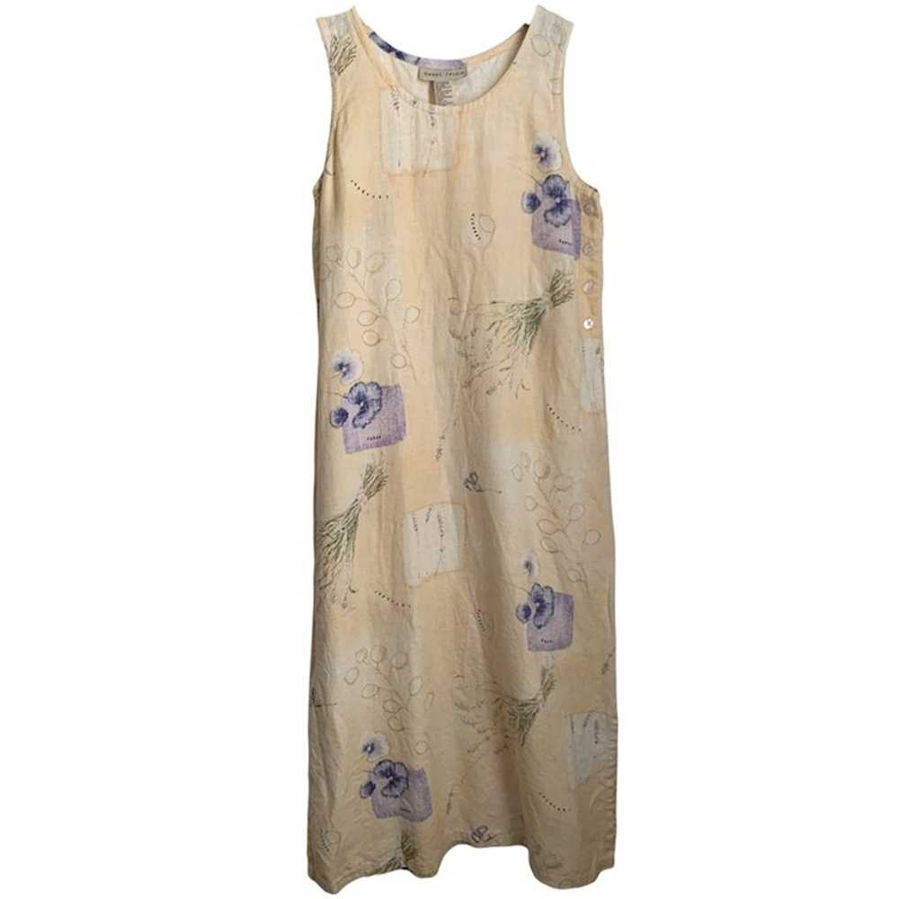 Vintage Sweet Jessie Linen Dress - Size Large - N… - image 1