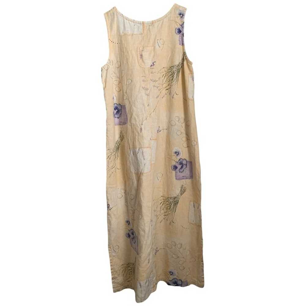 Vintage Sweet Jessie Linen Dress - Size Large - N… - image 2
