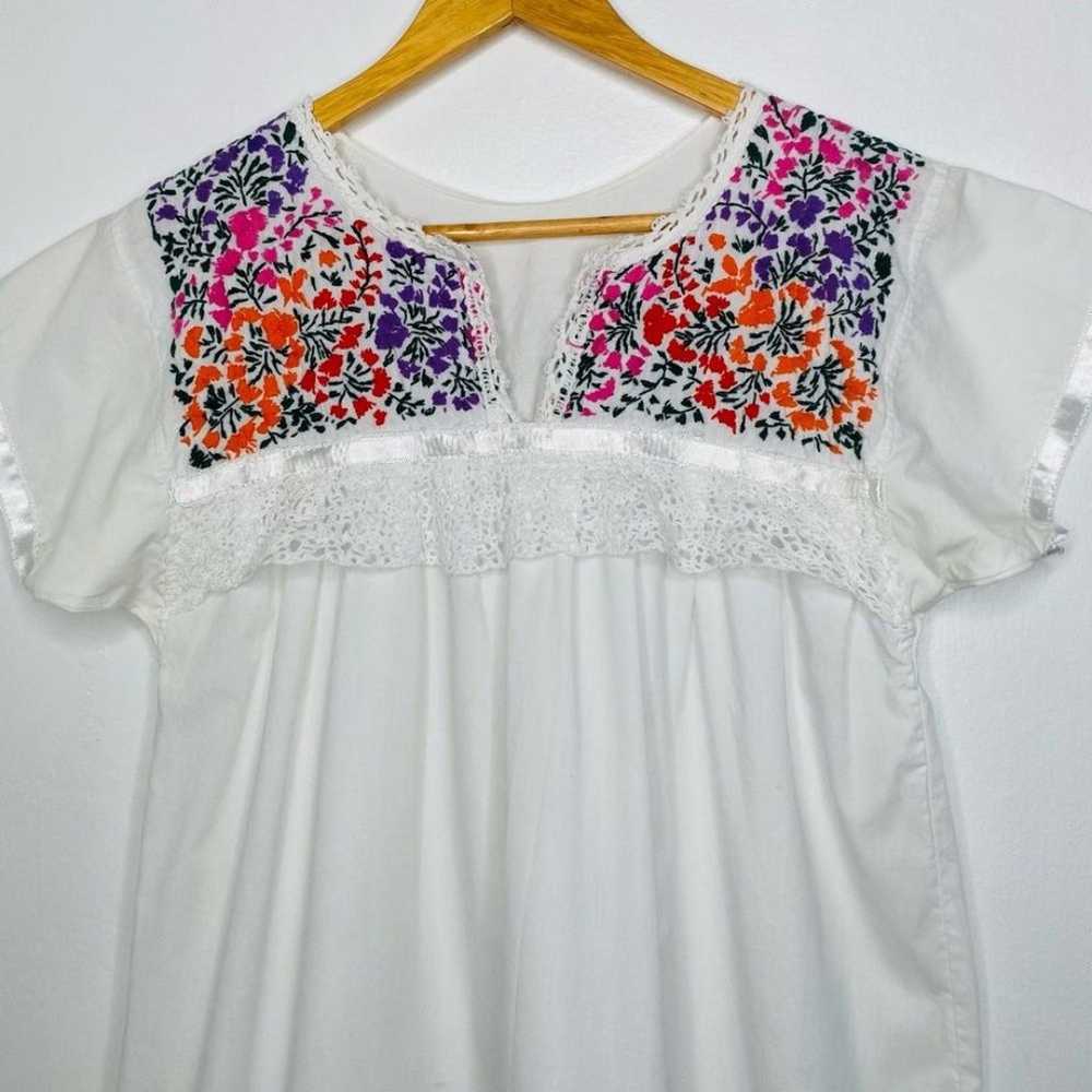 Traditional Mexican Embroidered House Dress - image 2