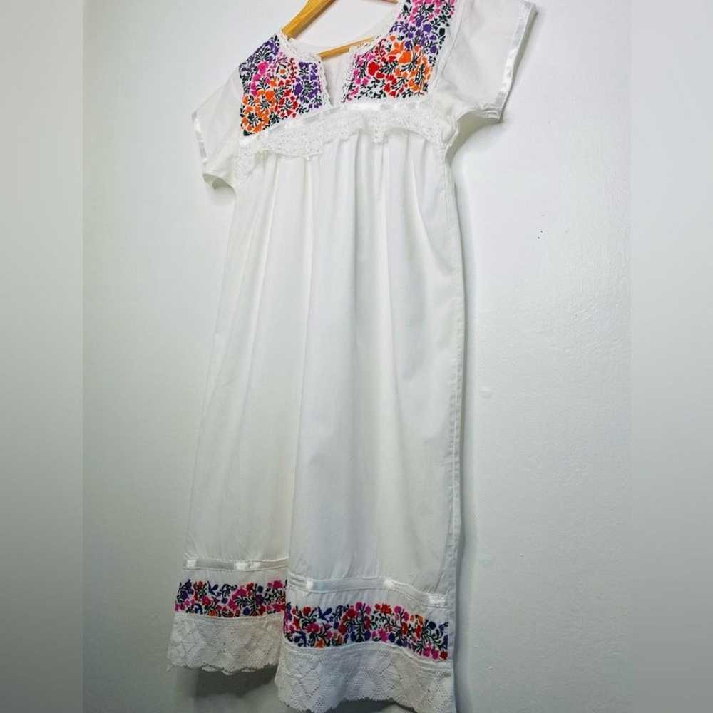 Traditional Mexican Embroidered House Dress - image 5