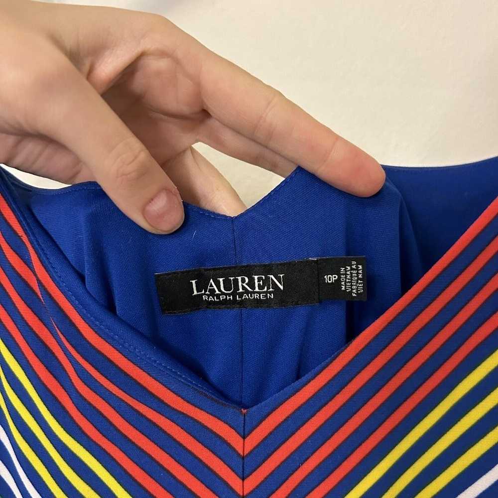 Lauren Ralph Lauren Chevron Jersey Maxi Dress  Bl… - image 3
