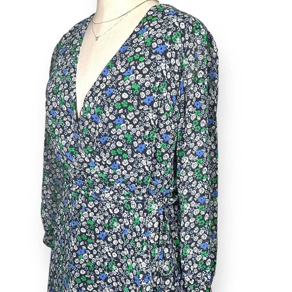 BANANA REPUBLIC Floral Faux Wrap Chic Dress Tie F… - image 3