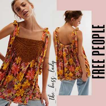 Free People tunic top or mini dress floral spring… - image 1