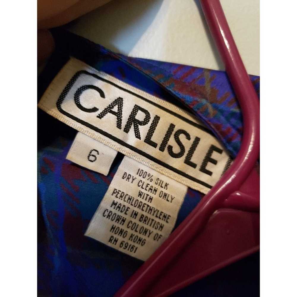 Vtg Carlisle Womens 6 Top Skirt Outfit Set Purple… - image 4