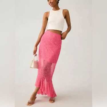 NWOT Anthropologie Sheer Lace Mermaid Skirt, Size… - image 1