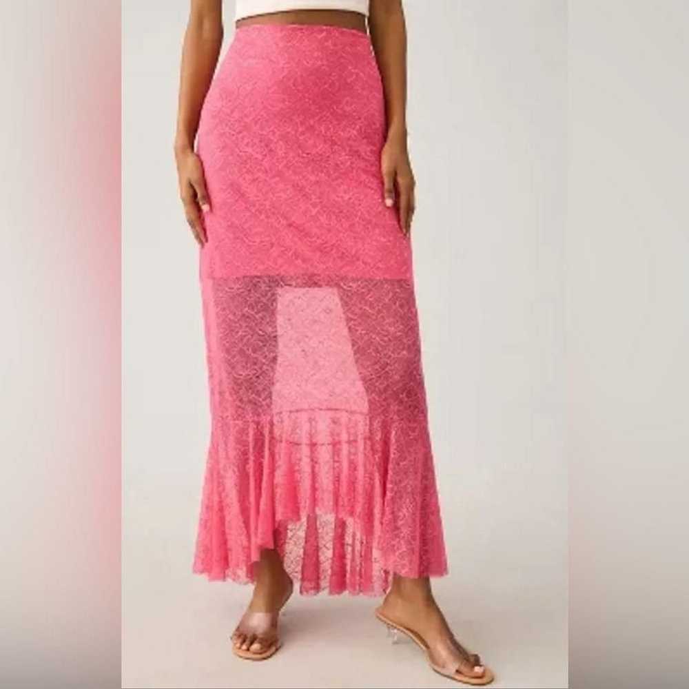 NWOT Anthropologie Sheer Lace Mermaid Skirt, Size… - image 2